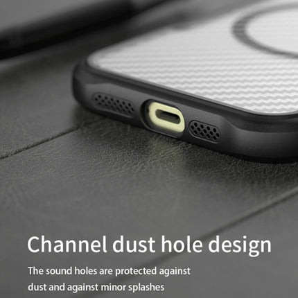 Carbon Fiber Texture MagSafe Translucent Phone Case