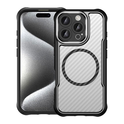 Carbon Fiber Texture MagSafe Translucent Phone Case