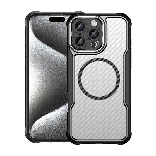 Carbon Fiber Texture MagSafe Translucent Phone Case, For iPhone 16 Pro Max, For iPhone 16 Pro, For iPhone 16 Plus, For iPhone 16, iPhone 16e, For iPhone 15 Pro Max