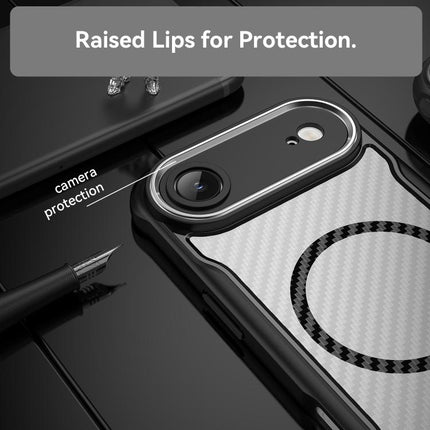 Carbon Fiber Texture MagSafe Translucent Phone Case, For iPhone 16 Pro, For iPhone 16 Plus, For iPhone 16, For iPhone 15 Pro Max, For iPhone 15 Pro, For iPhone 15 Plus / 14 Plus