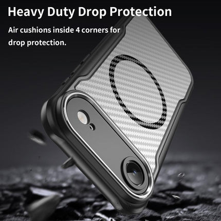Carbon Fiber Texture MagSafe Translucent Phone Case, For iPhone 16 Pro, For iPhone 16 Plus, For iPhone 16, For iPhone 15 Pro Max, For iPhone 15 Pro, For iPhone 15 Plus / 14 Plus