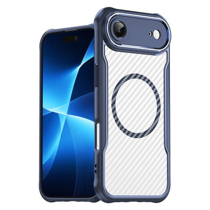 Carbon Fiber Texture MagSafe Translucent Phone Case, For iPhone 16 Pro, For iPhone 16 Plus, For iPhone 16, For iPhone 15 Pro Max, For iPhone 15 Pro, For iPhone 15 Plus / 14 Plus