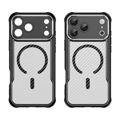 Carbon Fiber Texture MagSafe Translucent Phone Case