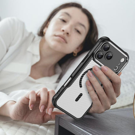 Carbon Fiber Texture MagSafe Translucent Phone Case, For iPhone 17 Pro Max, For iPhone 17 Pro, For iPhone 17, For  iPhone Air, For iPhone 16e, For iPhone 16 Pro Max