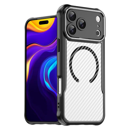 Carbon Fiber Texture MagSafe Translucent Phone Case, For iPhone 17e / 16e, For iPhone 17 Pro Max, For iPhone 17 Pro, For iPhone 17, For  iPhone Air, For iPhone 16 Pro Max