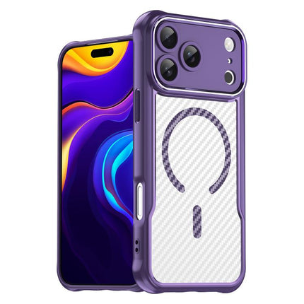 Carbon Fiber Texture MagSafe Translucent Phone Case, For iPhone 17e / 16e, For iPhone 17 Pro Max, For iPhone 17 Pro, For iPhone 17, For  iPhone Air, For iPhone 16 Pro Max