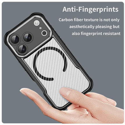 Carbon Fiber Texture MagSafe Translucent Phone Case, For iPhone 17e / 16e, For iPhone 17 Pro Max, For iPhone 17 Pro, For iPhone 17, For  iPhone Air, For iPhone 16 Pro Max