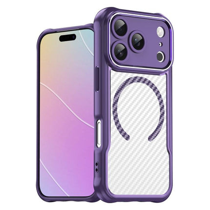 Carbon Fiber Texture MagSafe Translucent Phone Case, For iPhone 17e / 16e, For iPhone 17 Pro Max, For iPhone 17 Pro, For iPhone 17, For  iPhone Air, For iPhone 16 Pro Max