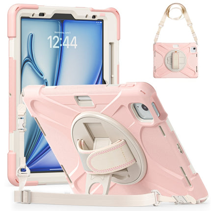 Rotatable Holder Silicone Hybrid PC Tablet Case with Shoulder Strap, For iPad Air 13 2026 / 2025 / 2024, For iPad Air 11 2026 / 2025 / 2024, For iPad Pro 13 2025 / 2024