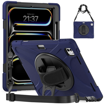 Rotatable Holder Silicone Hybrid PC Tablet Case with Shoulder Strap, For iPad Air 13 2026 / 2025 / 2024, For iPad Air 11 2026 / 2025 / 2024, For iPad Pro 13 2025 / 2024