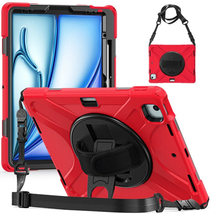 Rotatable Holder Silicone Hybrid PC Tablet Case with Shoulder Strap, For iPad Air 13 2026 / 2025 / 2024, For iPad Air 11 2026 / 2025 / 2024, For iPad Pro 13 2025 / 2024