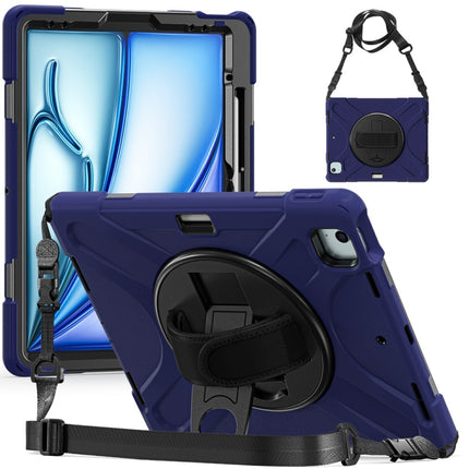 Rotatable Holder Silicone Hybrid PC Tablet Case with Shoulder Strap, For iPad Air 13 2026 / 2025 / 2024, For iPad Air 11 2026 / 2025 / 2024, For iPad Pro 13 2025 / 2024