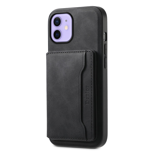 Denior D13 Retro Texture Leather MagSafe Card Bag Phone Case, For iPhone 13 Pro Max, For iPhone 13 Pro, For iPhone 12, For iPhone 12 Pro Max, For iPhone 12 Pro