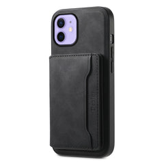 Denior D13 Retro Texture Leather MagSafe Card Bag Phone Case