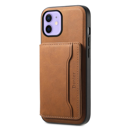 Denior D13 Retro Texture Leather MagSafe Card Bag Phone Case, For iPhone 13 Pro Max, For iPhone 13 Pro, For iPhone 12, For iPhone 12 Pro Max, For iPhone 12 Pro