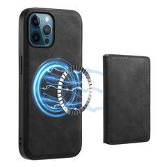 Denior D13 Retro Texture Leather MagSafe Card Bag Phone Case, For iPhone 12 Pro