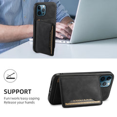 Denior D13 Retro Texture Leather MagSafe Card Bag Phone Case, For iPhone 12 Pro