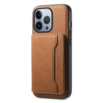 Denior D13 Retro Texture Leather MagSafe Card Bag Phone Case, For iPhone 13 Pro Max, For iPhone 13 Pro, For iPhone 12, For iPhone 12 Pro Max, For iPhone 12 Pro