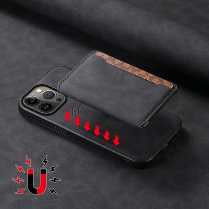 Denior D13 Retro Texture Leather MagSafe Card Bag Phone Case, For iPhone 13 Pro Max, For iPhone 13 Pro, For iPhone 12, For iPhone 12 Pro Max, For iPhone 12 Pro