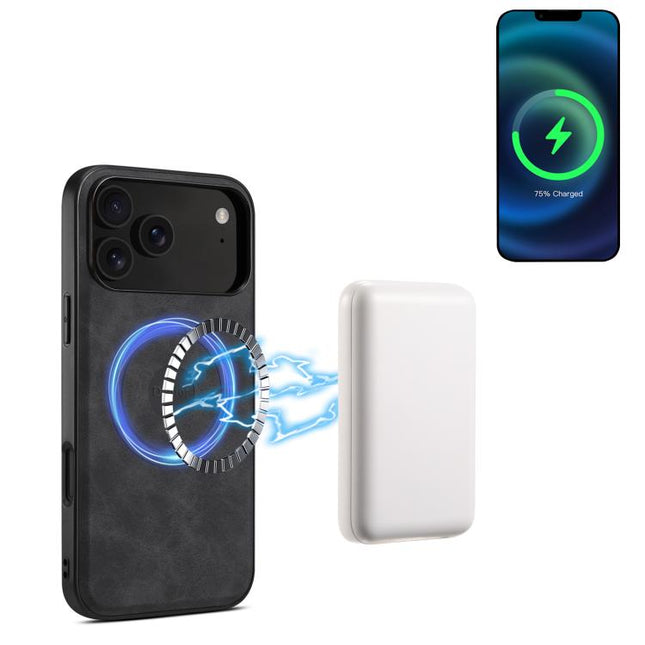 Denior D13 Retro Texture Leather MagSafe Card Bag Phone Case, For iPhone 17 Pro Max, For iPhone 17 Pro, For iPhone 17, For iPhone Air, For iPhone 16 Pro Max, For iPhone 16 Pro, For iPhone 16 Plus, For iPhone 16