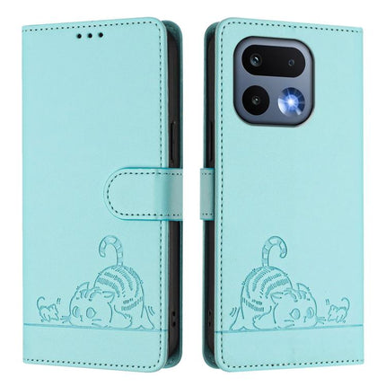 Cat Rat Embossed Pattern RFID Leather Phone Case with Lanyard, For Realme 16 Pro 5G Global, For Realme Note 70 4G / 70T 4G, For Realme C85 5G / 15x 5G India, For Realme P4 Pro 5G