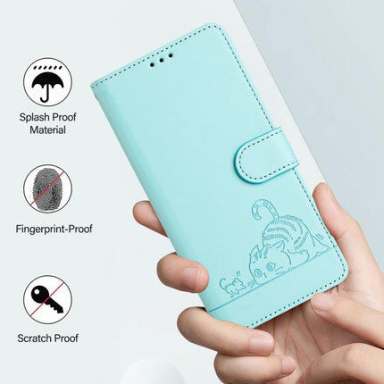Cat Rat Embossed Pattern RFID Leather Phone Case with Lanyard, For vivo X300 FE 5G Zeiss, For vivo X300s 5G, For vivo Y21 5G 2026 / vivo Y05 4G, For vivo V70 FE 5G
