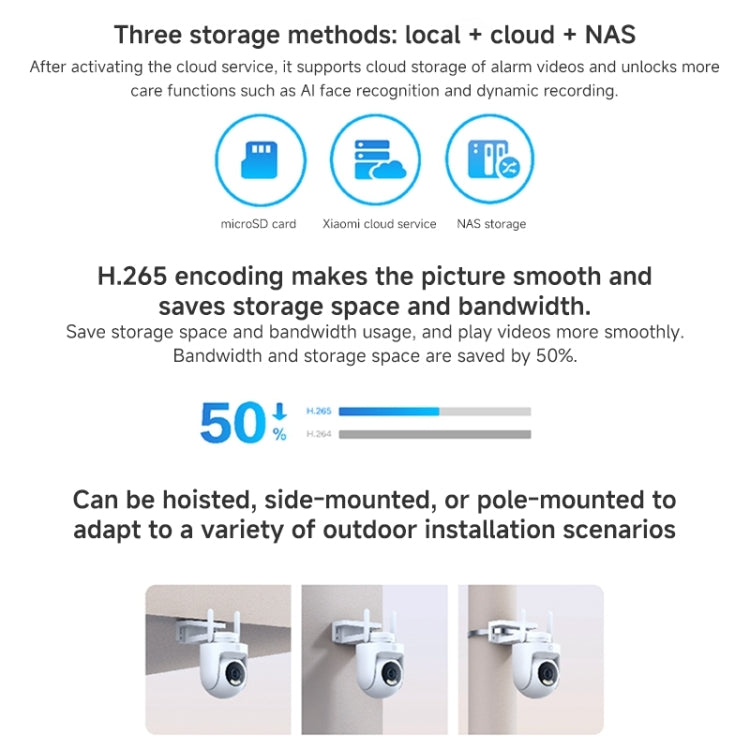 Xiaomi CW500 5MP Outdoor IP66 Waterproof Support Two-way Voice WiFi Camera, US Plug