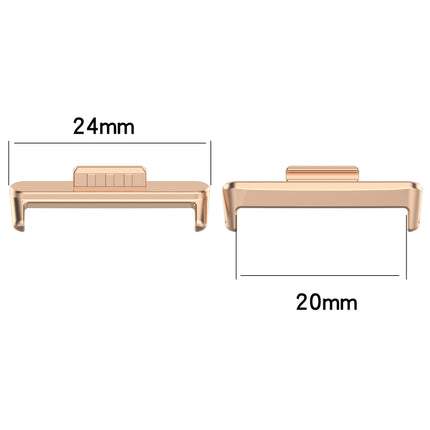 20mm 1 Pair Stainless Steel Metal Watch Band Connector, For Huawei Watch Fit3