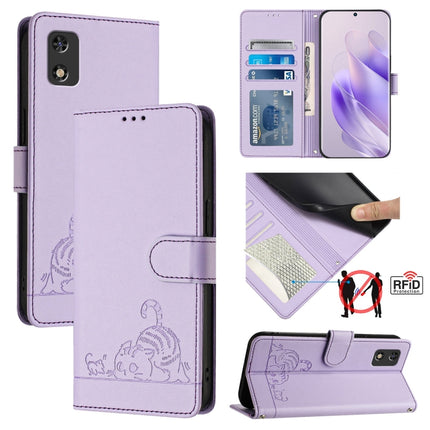 Cat Rat Embossed Pattern RFID Leather Phone Case with Lanyard, For itel A23 Pro / A17, For itel P55 5G, For itel RS4/S666LN, For itel S24