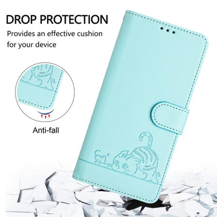 Cat Rat Embossed Pattern RFID Leather Phone Case with Lanyard, For itel A200 / A200+ 4G Global, For Itel A95 5G, For Itel A90, For Itel City 100