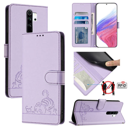 Cat Rat Embossed Pattern RFID Leather Phone Case with Lanyard, For Xiaomi Redmi Note 8 Pro, For Xiaomi Redmi Note 7 / 7S, For Xiaomi Redmi Note 7 Pro