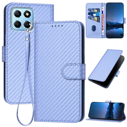 YX0070 Carbon Fiber Buckle Leather Phone Case with Lanyard, For Honor X40 5G / X9a 5G / Magic5 Lite, For Honor X8 5G, For Honor 70 Pro / 70 Pro+