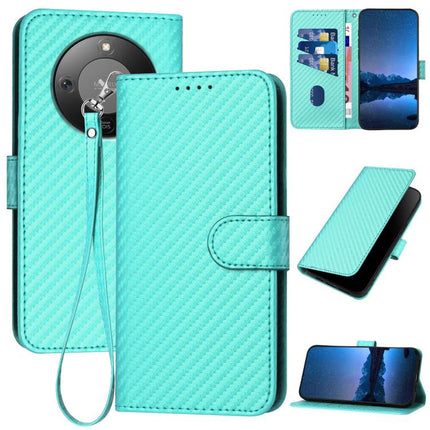YX0070 Carbon Fiber Buckle Leather Phone Case with Lanyard, For Honor Magic8, For Honor X70 5G / X9d 5G, For Honor 400 Smart / X7d 4G / Play 10T 5G