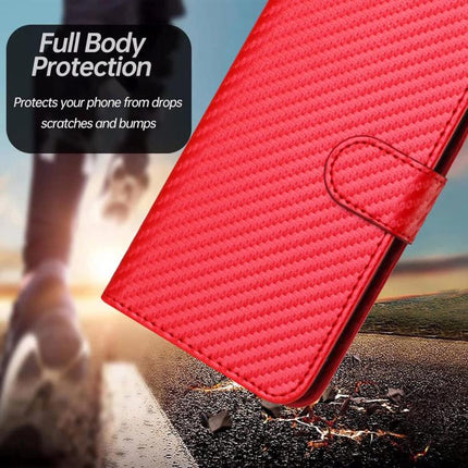 YX0070 Carbon Fiber Buckle Leather Phone Case with Lanyard, For Honor Magic8, For Honor X70 5G / X9d 5G, For Honor 400 Smart / X7d 4G / Play 10T 5G