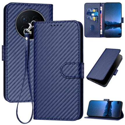YX0070 Carbon Fiber Buckle Leather Phone Case with Lanyard, For Honor Magic8, For Honor X70 5G / X9d 5G, For Honor 400 Smart / X7d 4G / Play 10T 5G