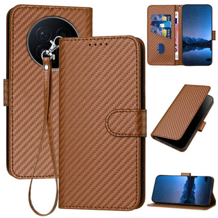 YX0070 Carbon Fiber Buckle Leather Phone Case with Lanyard, For Honor Magic8, For Honor X70 5G / X9d 5G, For Honor 400 Smart / X7d 4G / Play 10T 5G