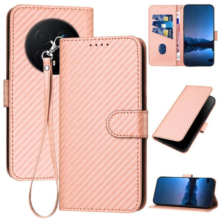 YX0070 Carbon Fiber Buckle Leather Phone Case with Lanyard, For Honor 500 / 500 Pro Global 155.8mm, For Honor X5c 4G / X5c Plus, For Honor Magic8 Pro