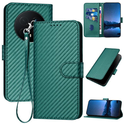 YX0070 Carbon Fiber Buckle Leather Phone Case with Lanyard, For Honor 500 / 500 Pro Global 155.8mm, For Honor X5c 4G / X5c Plus, For Honor Magic8 Pro