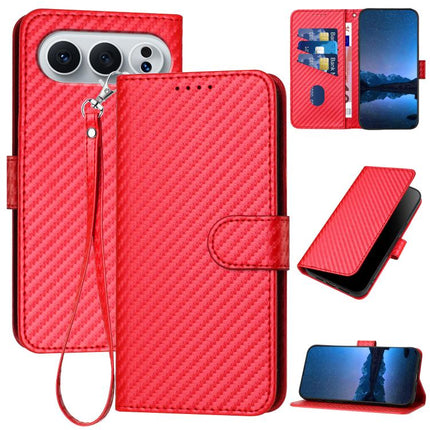 YX0070 Carbon Fiber Buckle Leather Phone Case with Lanyard, For Honor 500 / 500 Pro Global 155.8mm, For Honor X5c 4G / X5c Plus, For Honor Magic8 Pro