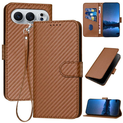 YX0070 Carbon Fiber Buckle Leather Phone Case with Lanyard, For Honor 500 / 500 Pro Global 155.8mm, For Honor X5c 4G / X5c Plus, For Honor Magic8 Pro