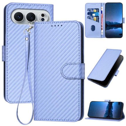 YX0070 Carbon Fiber Buckle Leather Phone Case with Lanyard, For Honor 500 / 500 Pro Global 155.8mm, For Honor X5c 4G / X5c Plus, For Honor Magic8 Pro