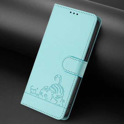 Cat Rat Embossed Pattern RFID Leather Phone Case with Lanyard, For Motorola Moto G06 4G, For Motorola Edge 60 Pro / 60s Pro 5G, For Motorola Edge 60 Fusion, For Motorola Moto G15 / G15 Power