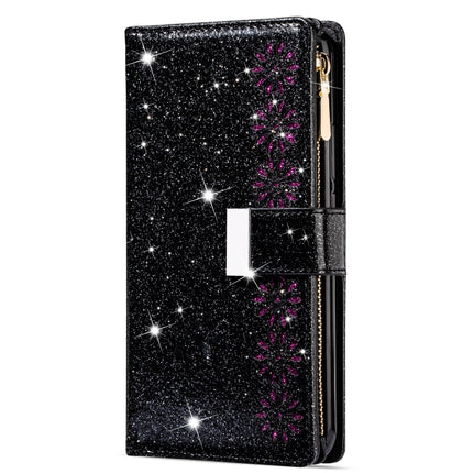 Multi-card Slots Starry Sky Laser Carving Glitter Zipper Horizontal Flip Leather Case with Holder & Wallet & Lanyard, For Huawei Mate 10 Lite, For Huawei Mate 10 Pro, For Huawei Mate 20, For Huawei Mate 20 lite