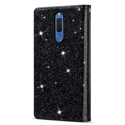 Multi-card Slots Starry Sky Laser Carving Glitter Zipper Horizontal Flip Leather Case with Holder & Wallet & Lanyard, For Huawei Mate 10 Lite, For Huawei Mate 10 Pro, For Huawei Mate 20, For Huawei Mate 20 lite