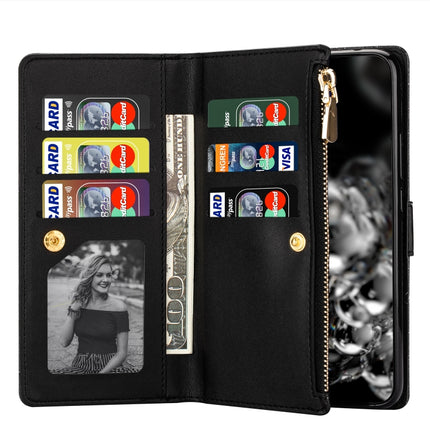 Multi-card Slots Starry Sky Laser Carving Glitter Zipper Horizontal Flip Leather Case with Holder & Wallet & Lanyard, For Huawei P30 lite, For Huawei P30 Pro, For Huawei P40 lite, For Huawei P40
