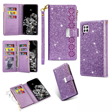 Multi-card Slots Starry Sky Laser Carving Glitter Zipper Horizontal Flip Leather Case with Holder & Wallet & Lanyard, For Huawei P30 lite, For Huawei P30 Pro, For Huawei P40 lite, For Huawei P40