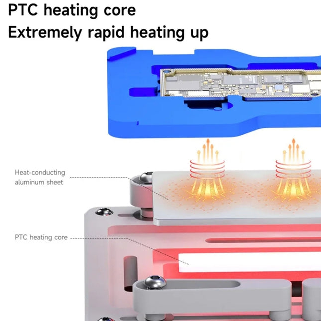 Mechanic Heat Air Intelligent Motherboard Layered Desoldering Station For iPhone X-15 Series, Host, EU Plug