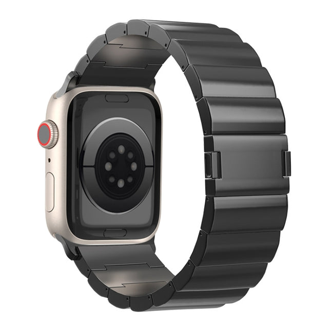 One-Bead Magnetic Buckle Titanium Metal Watch Band, For Apple Watch Series 5 44mm, For Apple Watch Series 5 40mm, For Apple Watch Series 4 44mm, For Apple Watch Series 4 40mm, For Apple Watch Series 3 38mm, For Apple Watch Series 3 42mm