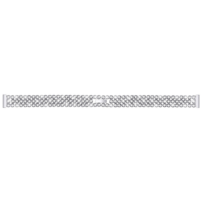 Diamond-studded Stainless Steel Replacement Wrist Strap, For Xiaomi Mi Band 3 / 4