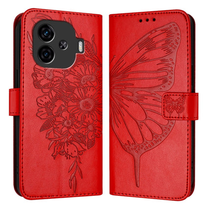 Embossed Butterfly Leather Phone Case, For vivo iQOO Z9 / iQOO Z9 Turbo 5G, For vivo Y17s 4G Global / Y28 5G India, For vivo Y03 4G Global
